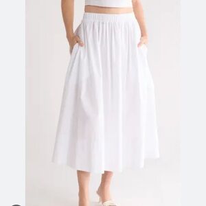 RENEE C.
Poplin Midi A Line Skirt